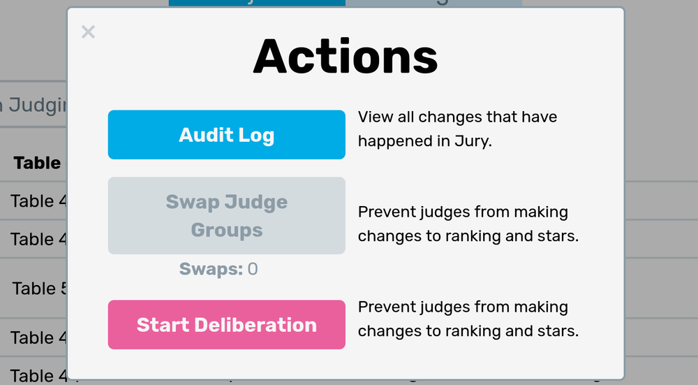 Admin Actions Popup