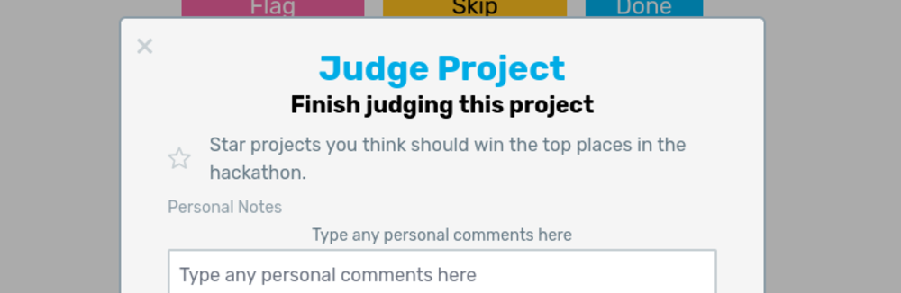 finish judging popup